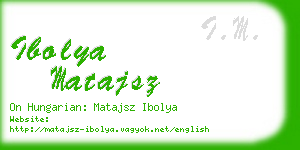 ibolya matajsz business card